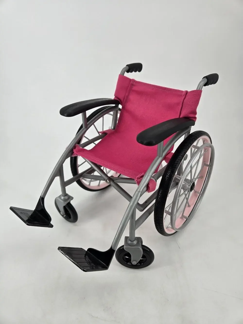 Our Generation Doll Wheelchair Pink Silver Fits 18